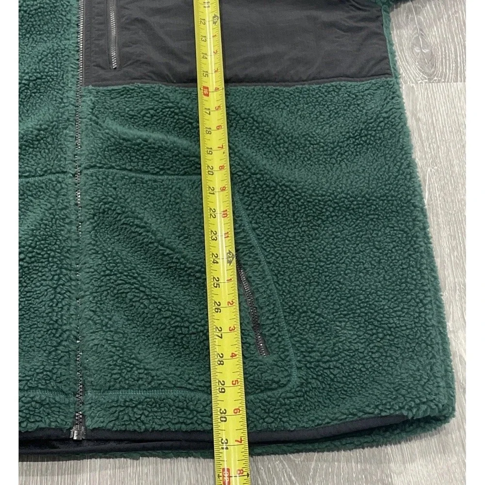 American Eagle Full Zip Fleece Jacket Hunter Green Hooded Long Sleeve Men's XXXL